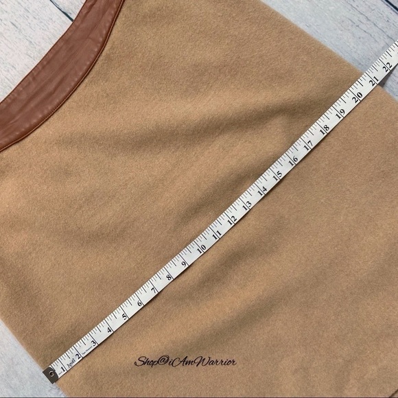 Ralph Lauren Black label Cashmere Blend Pencil Skirt with Leather Buckled Waist - Picture 10 of 13